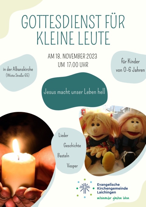 Flyer Gottesdienst für kleine Leute